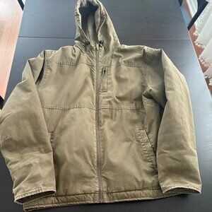 Mens Cabela's Sherpa Lined Hooded Canvas Jackets Size XL